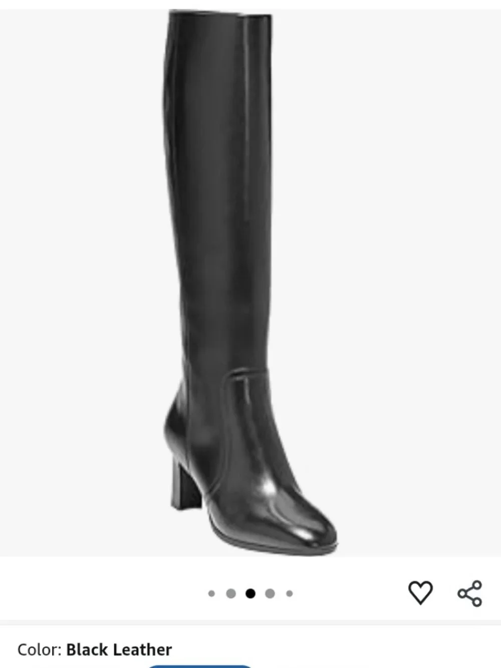 NEW Cole Haan Grand Ambition Black Knee-High Leather Boots 6.5